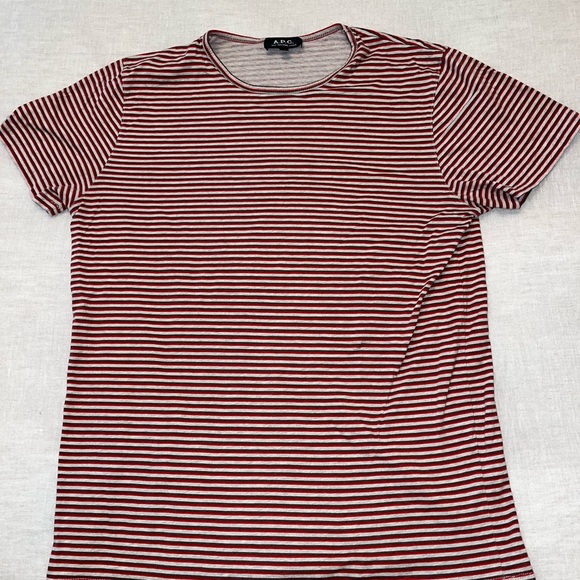 APC rue madame Paris Mens striped crewnexk Tee T-Shirt M - Picture 1 of 4
